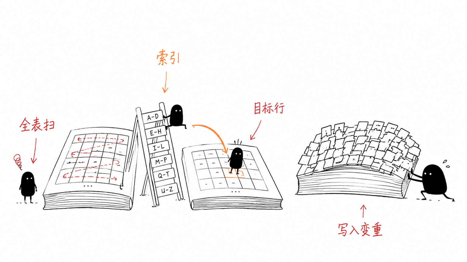 索引像目录帮助数据库少翻表