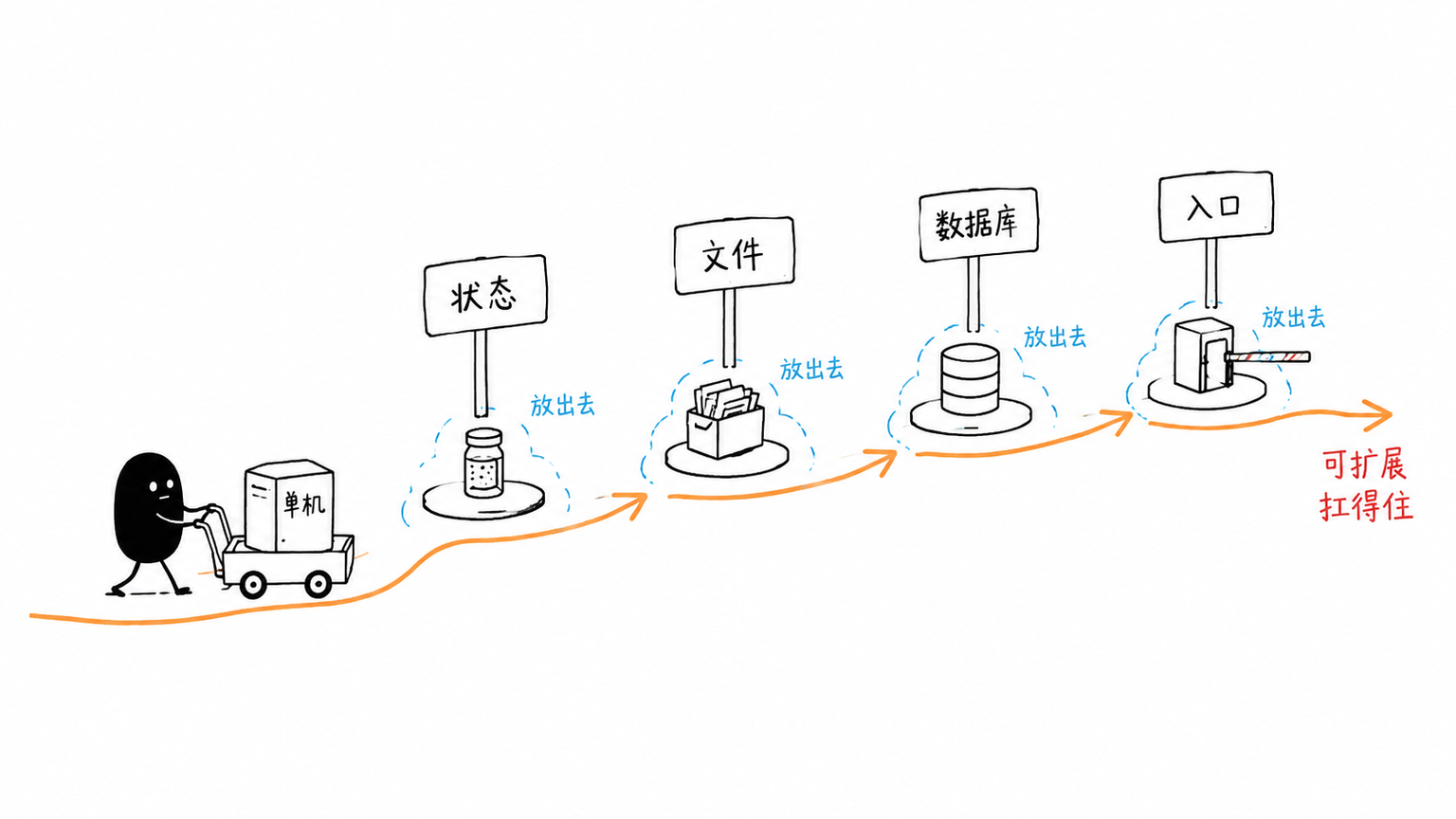 从单机到集群要按瓶颈逐步演进