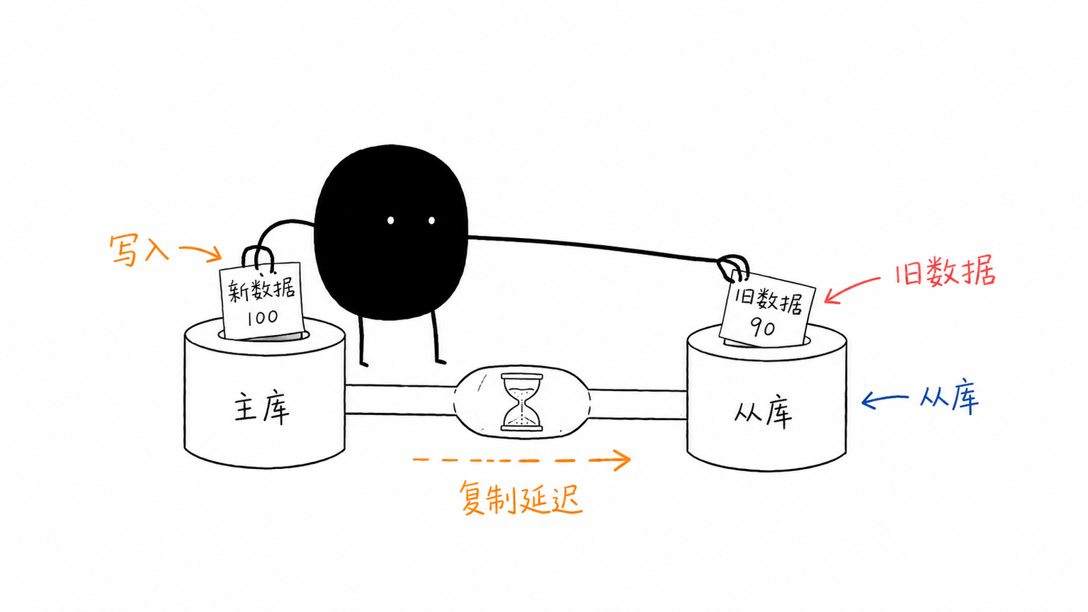 复制延迟会造成写后立即读不一致