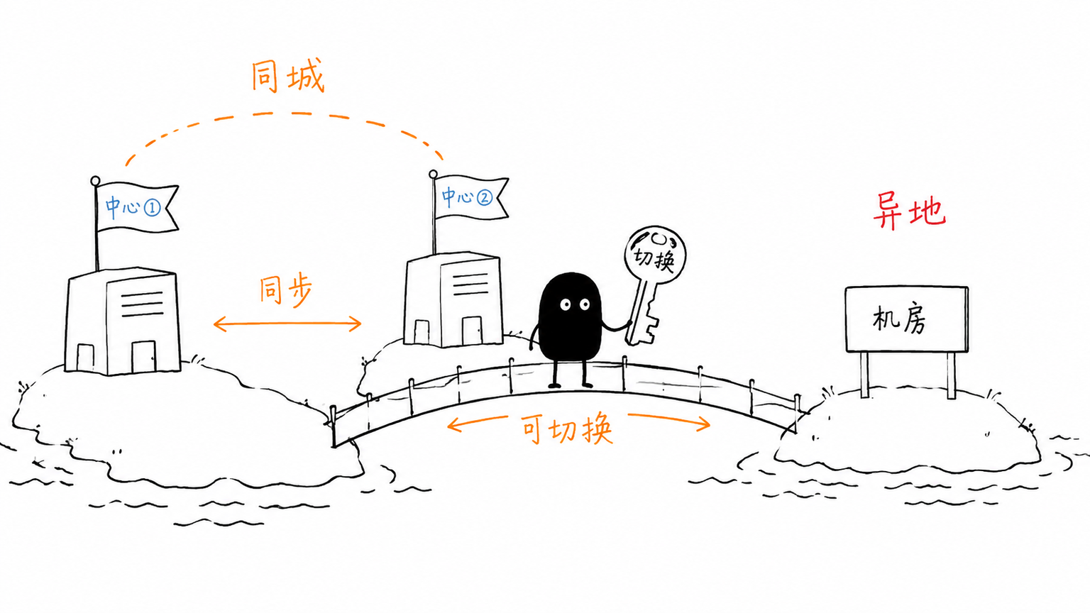 两地三中心要区分有机房和可切换