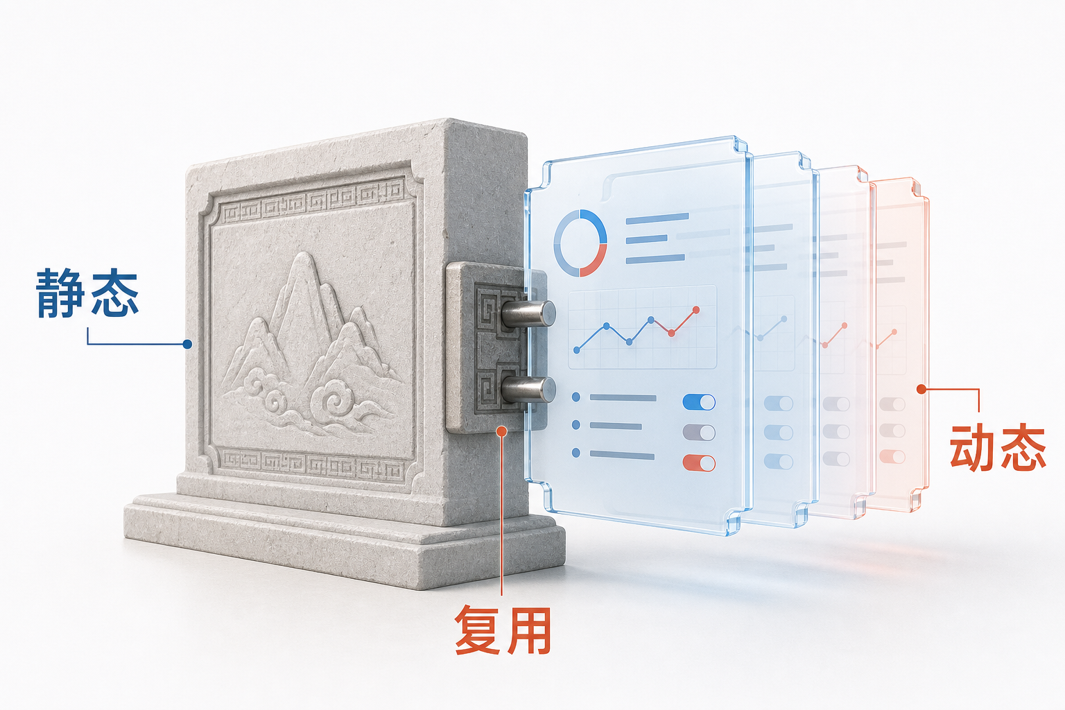 AIOps 概念图:静态段和动态段