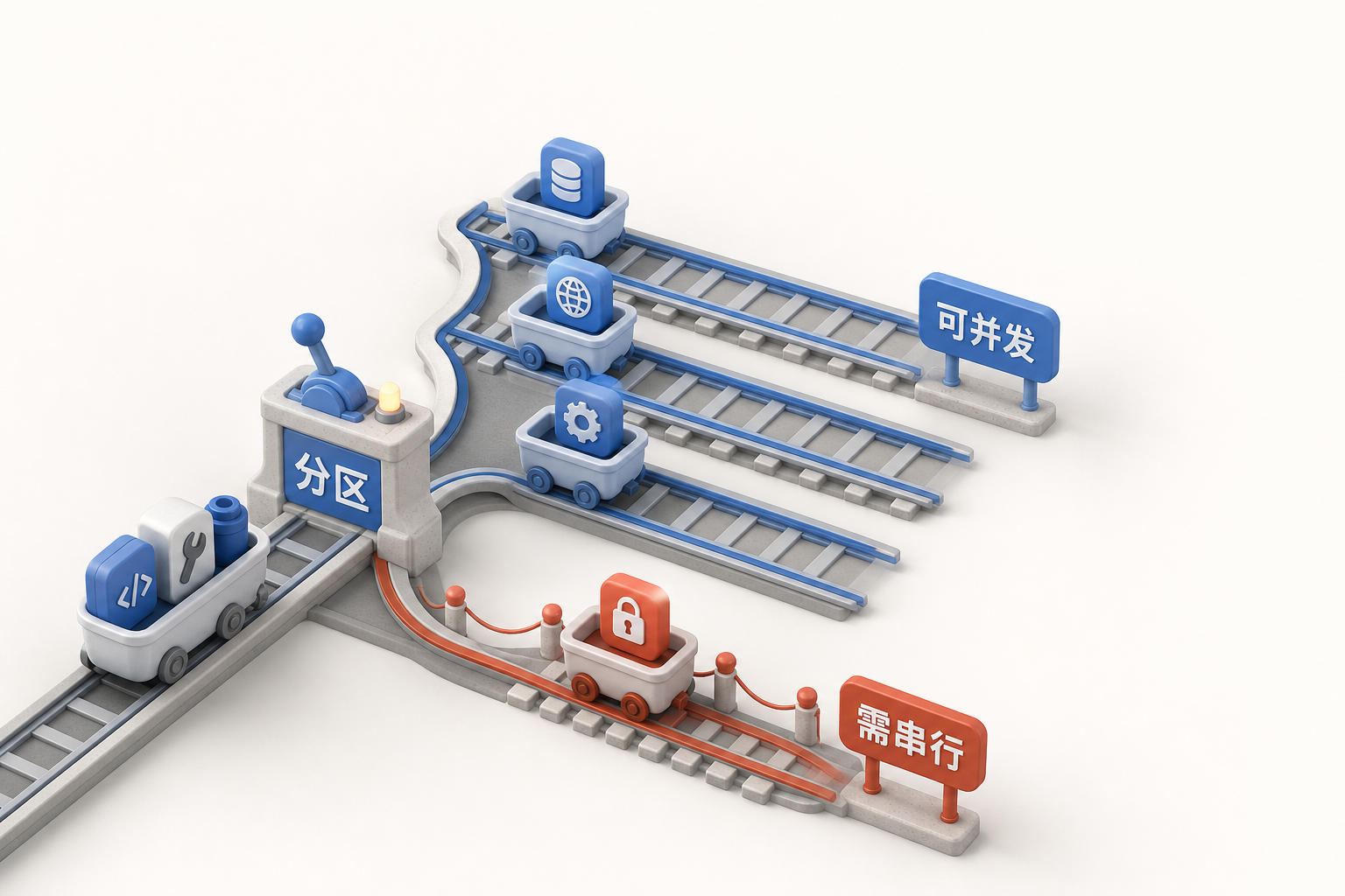 AIOps 概念图：并发分区